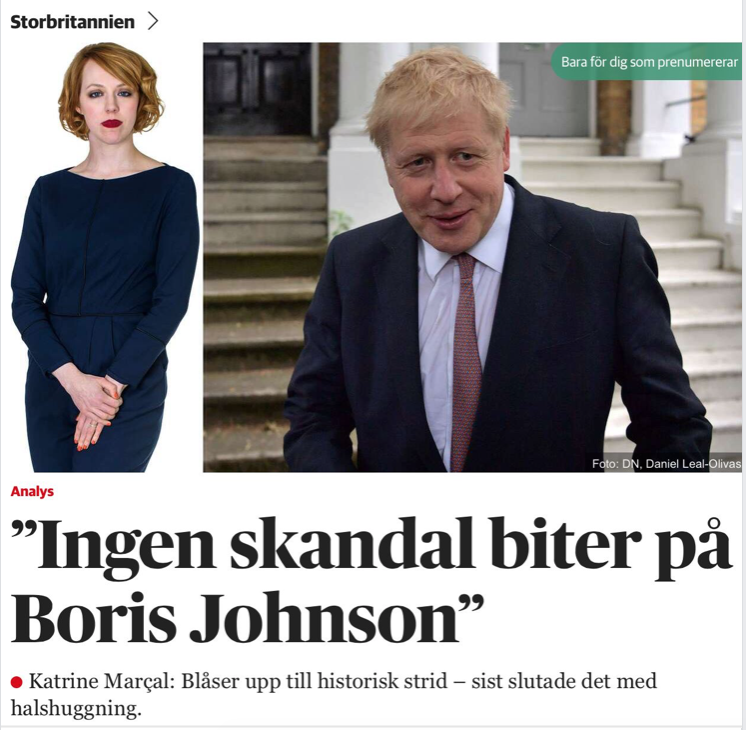 Boris Johnson – hård Brexit. Drottningen halshuggs om 11 år. Och Sverige annekteras av Putin.