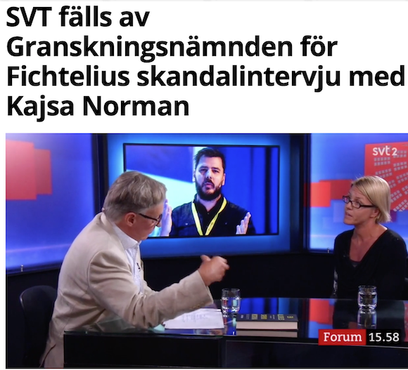 Är SVT skattefinansierad vänsterpropaganda? Fichtelius ger svaret.