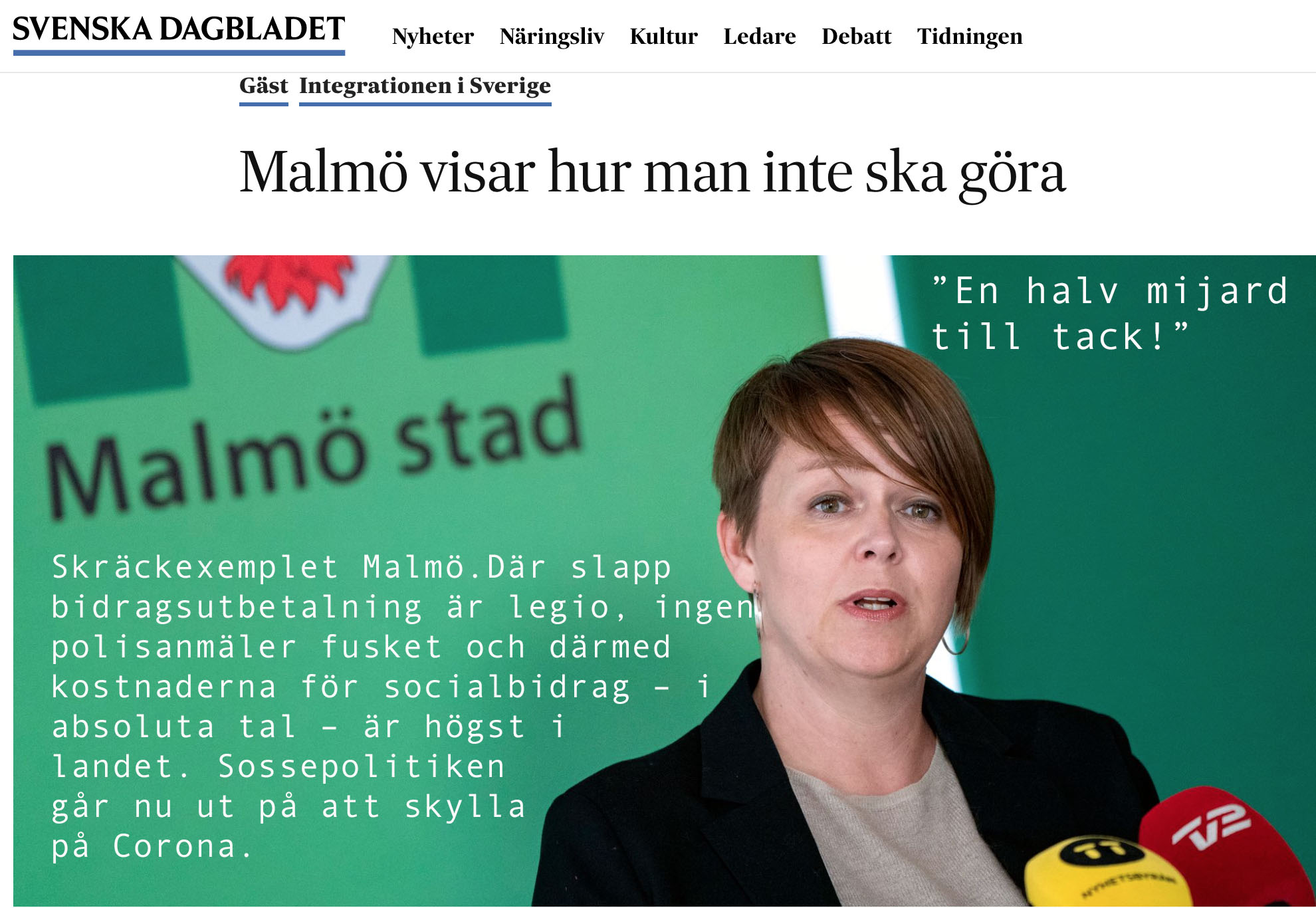 S i Malmö stjäl alla andra svenskars pengar.