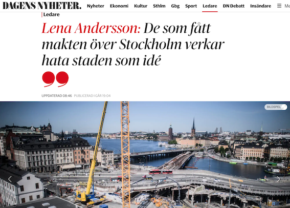 När Stockholm stöps om i den postmoderna sleven så blir det förort även av innerstaden